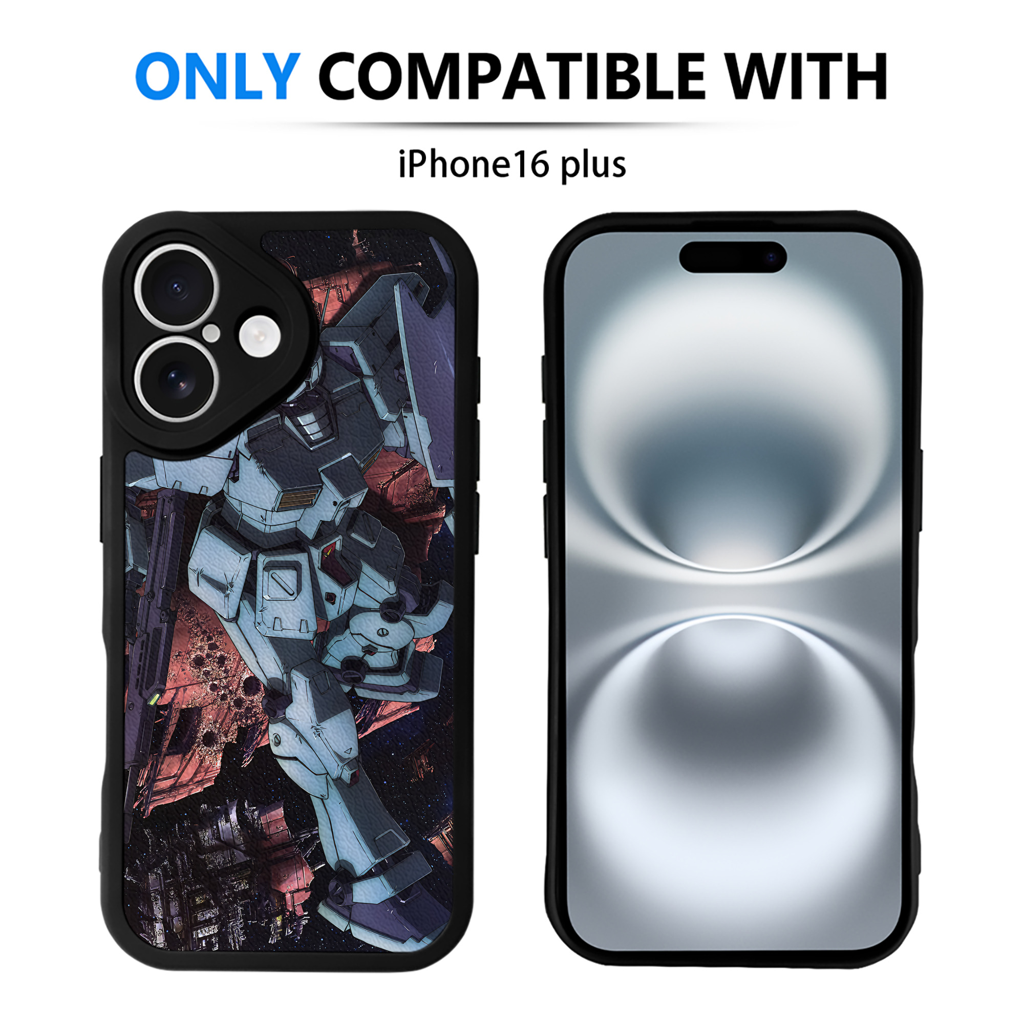 （画像用） 機動戦士ガンダム Mobile Suit Gundam 【iPhone 16シリーズ対応】シリコンスマホケース（レザー調） 材質：シリコン